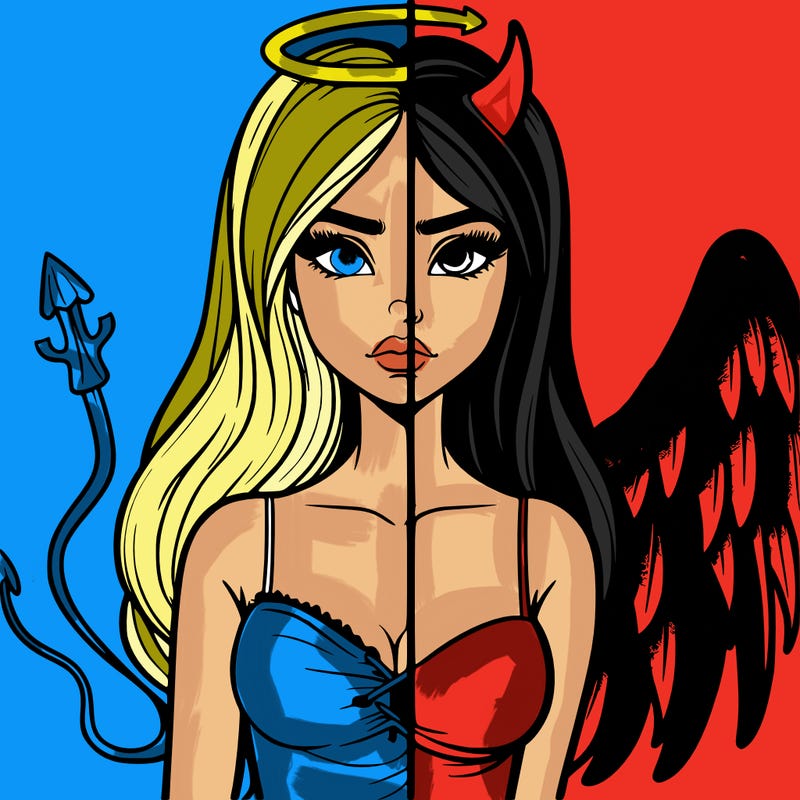 devil vs angel realistic girl