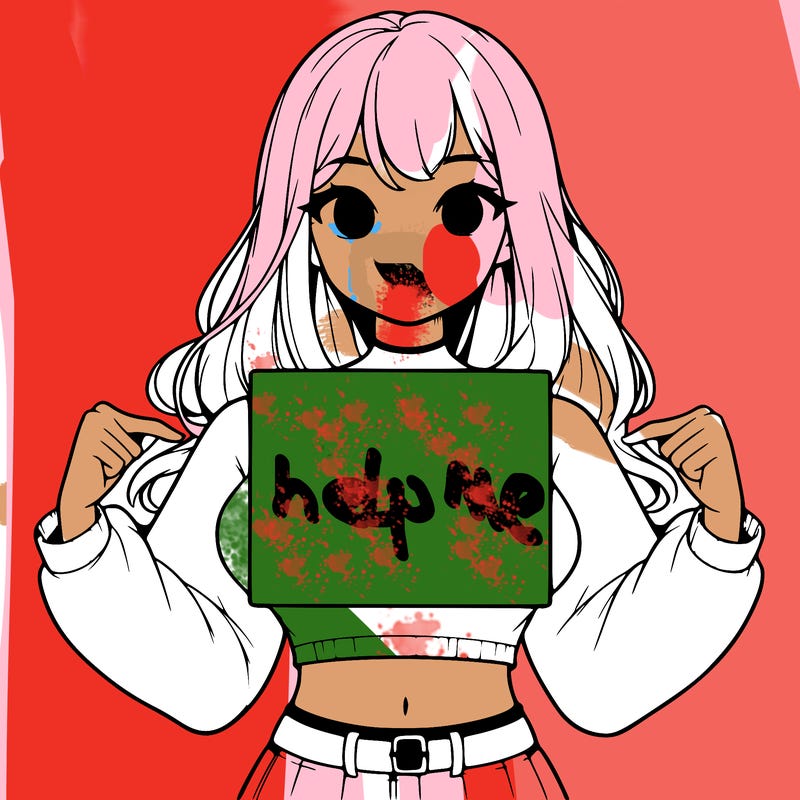 girl holding a blank sign in a long sleeve crop top