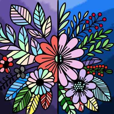 flowers split