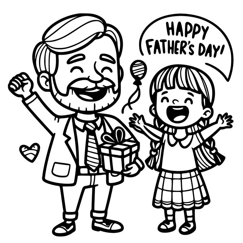 dad and daughter happy fathers day