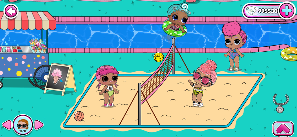 L.O.L. Surprise! Club House - LOL Surprise dolls playing beach volleyball in a colorful clubhouse mini game