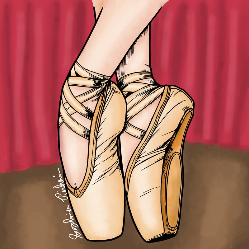 realistic point shoes ballet