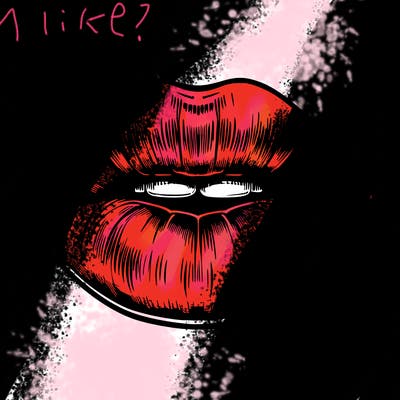 realistic mouth with lips