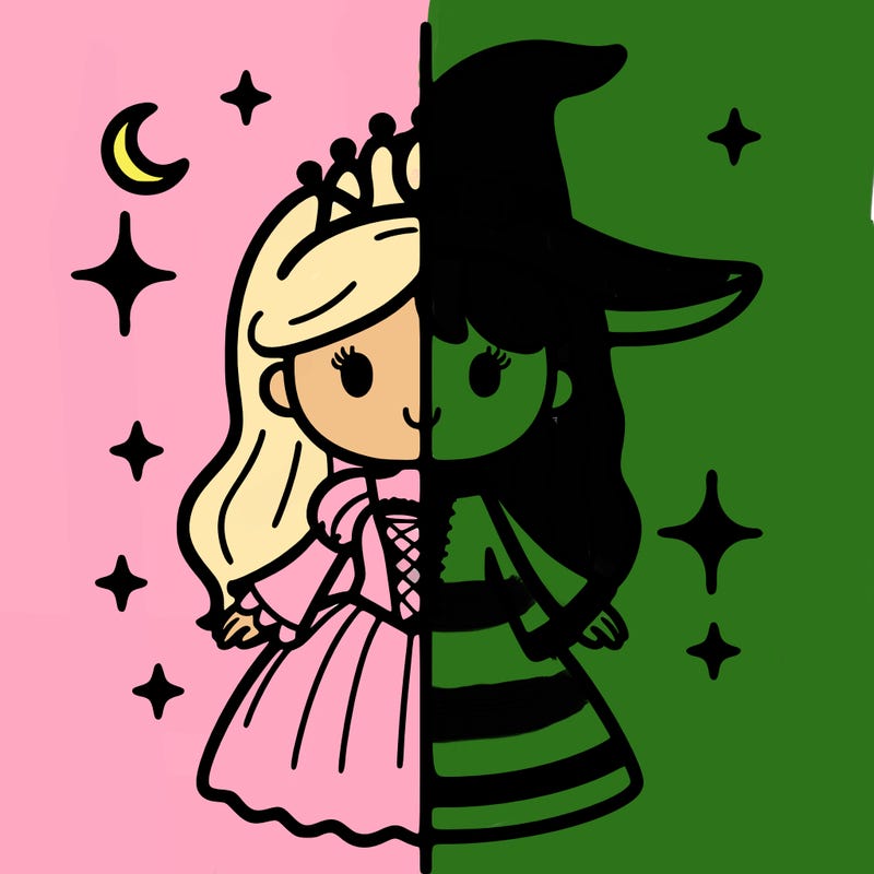 split princess and witch