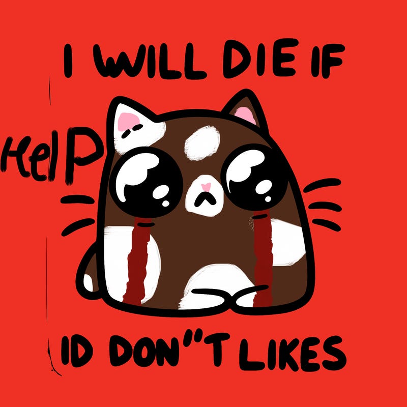 a cat that will die if we don’t get 10 likes