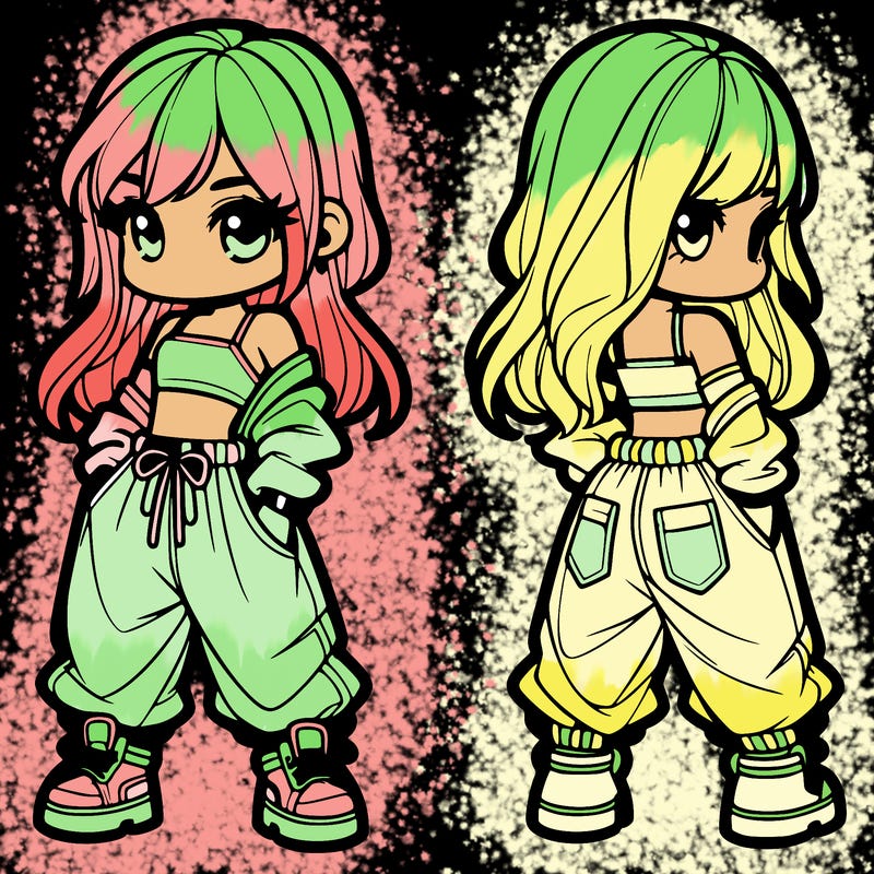 girl in crop top and baggy pants