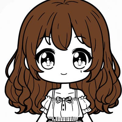 a simple 2d chibi girl