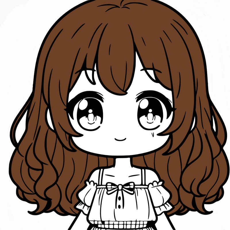 a simple 2d chibi girl