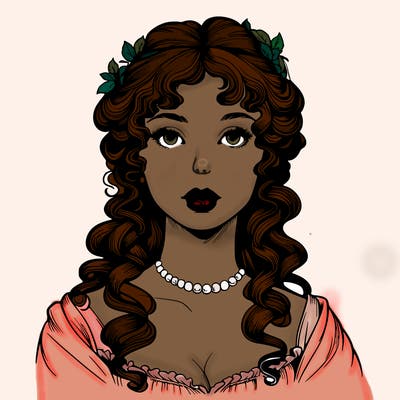 realistic regency era girl with lips