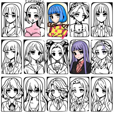 girls that look diffrent anime