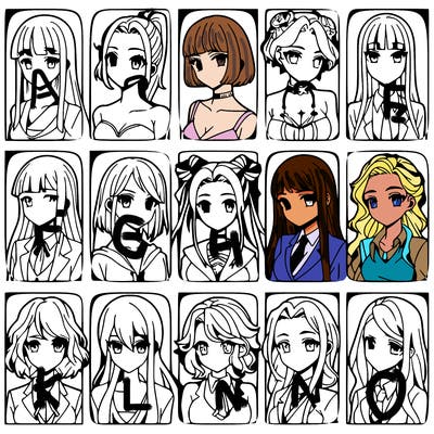 girls that look diffrent anime