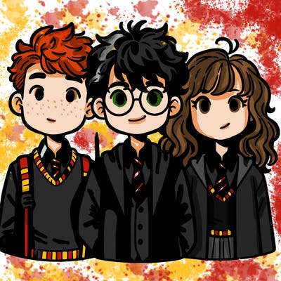 harry potter ron weasley and hermione
