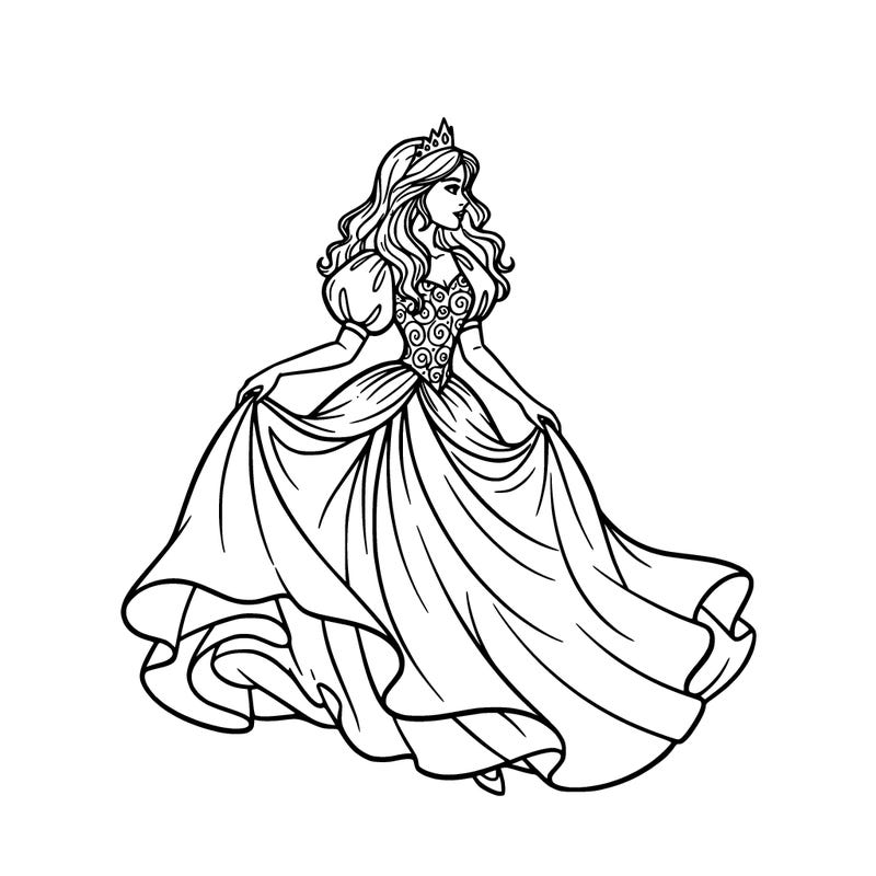 a beautiful girl wearing a princess dress