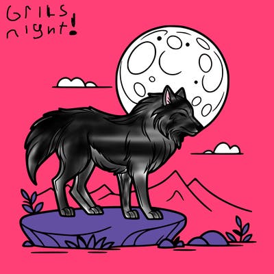 wolf moonlight