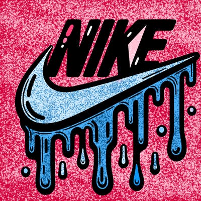 dripping nike logo