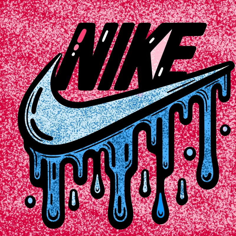 dripping nike logo