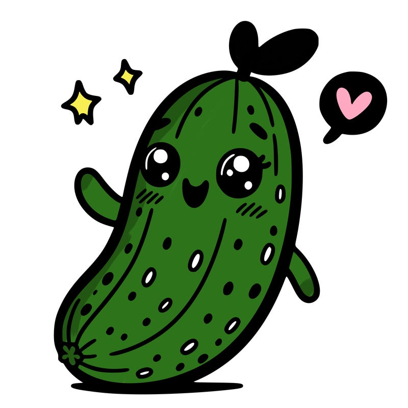 cute, cucumber