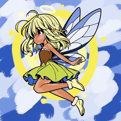 manga fairy flying