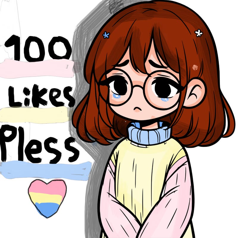 sad girl with glasses in a sweater