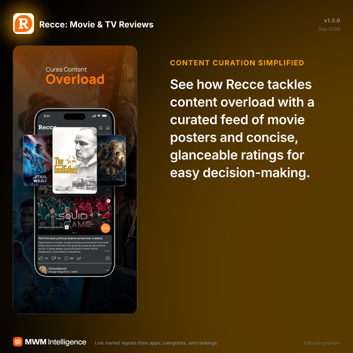 Recce: Movie & TV Reviews - Social Networking App | MWM