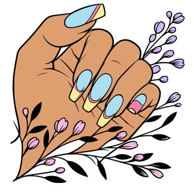 nails with french tip