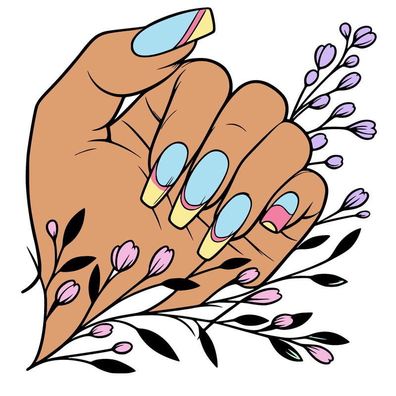 nails with french tip