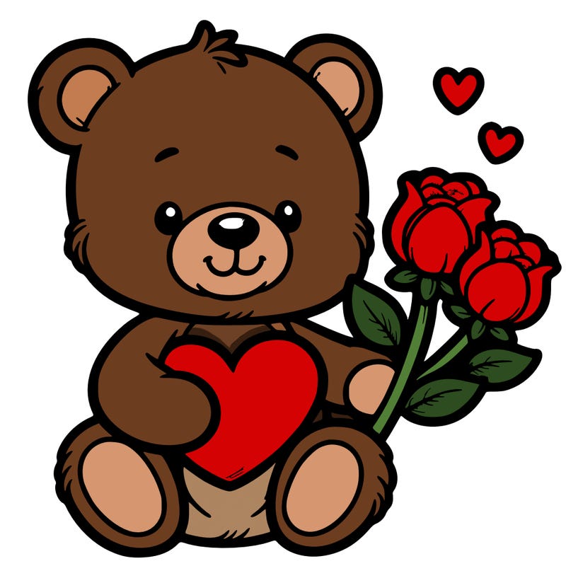 teddy bear a holding heart