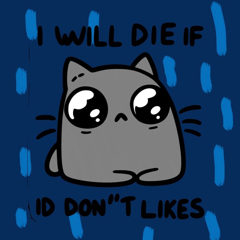 a cat that will die if we don’t get 10 likes