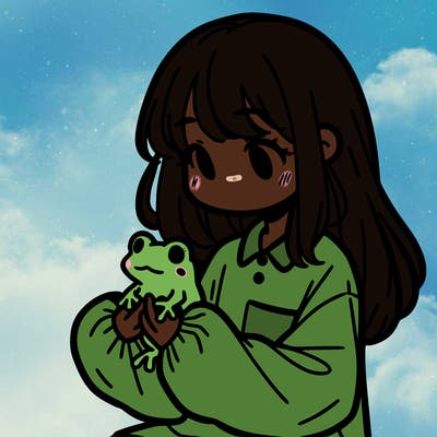 girl with long hair and a oversized shirt. and she is holding a frog