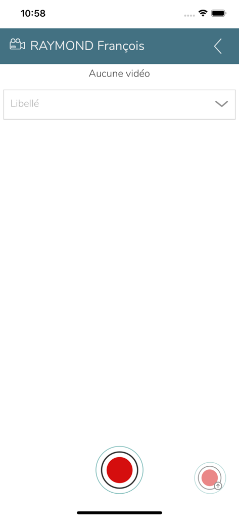 Dental Scan - Video recording interface of the Dental Scan app for capturing patient media.