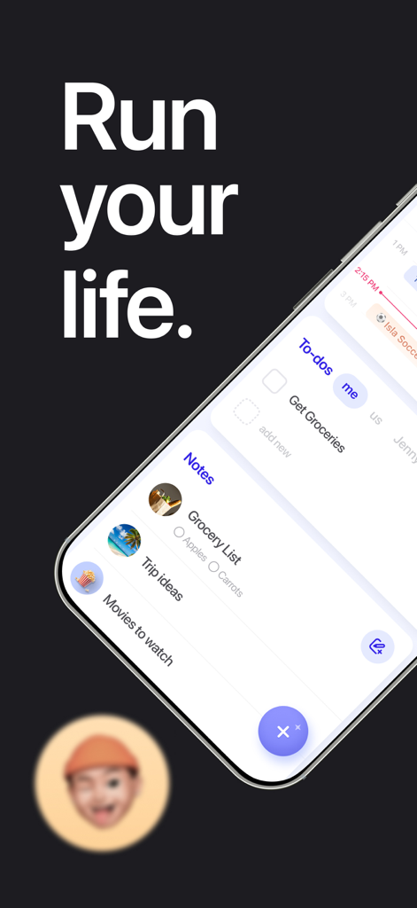 Hero Assistant app interface showing a consolidated view of to do lists notes and calendar events