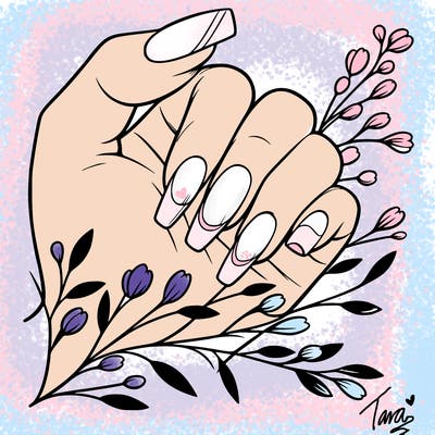nails with french tip