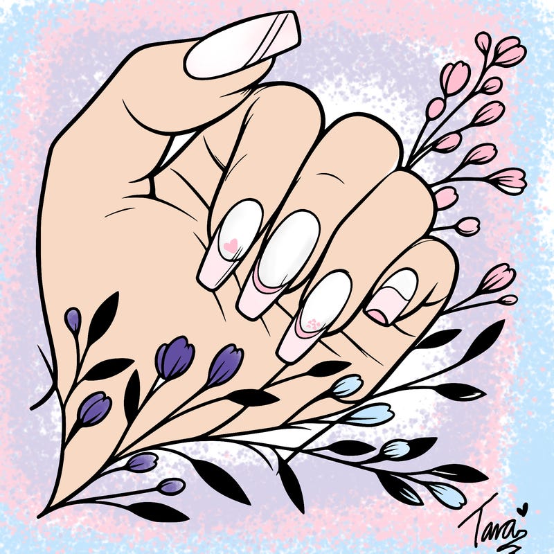 nails with french tip