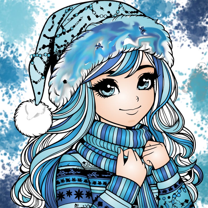realistic christmas girl