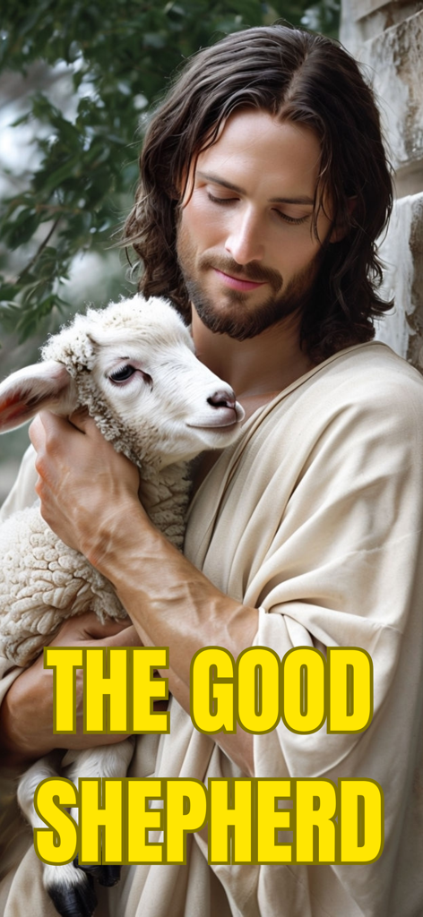 Bible: Read KJV, Study & Audio - Jesus Christ holding a lamb with the text The Good Shepherd