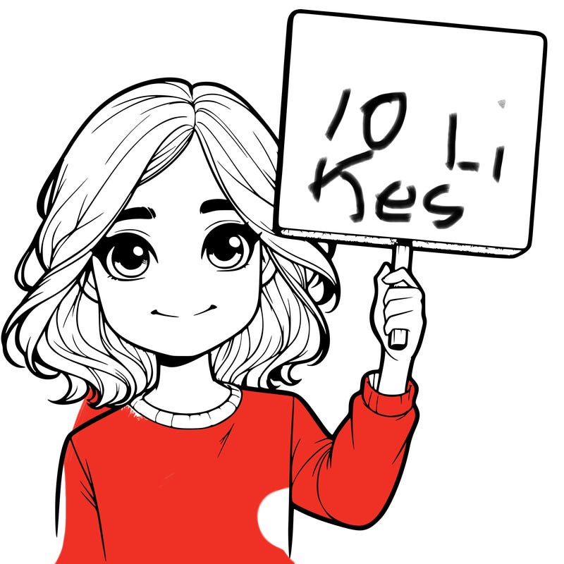 realistic girl holding up a sign