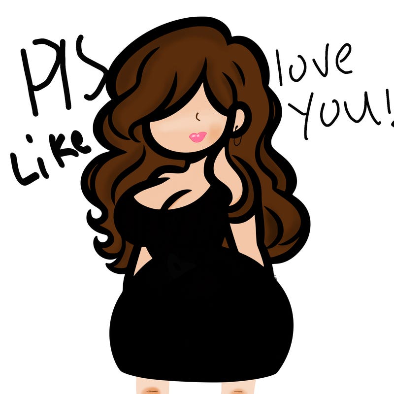 curvy woman with hair