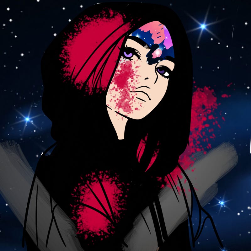 a realistic girl in a hoodie