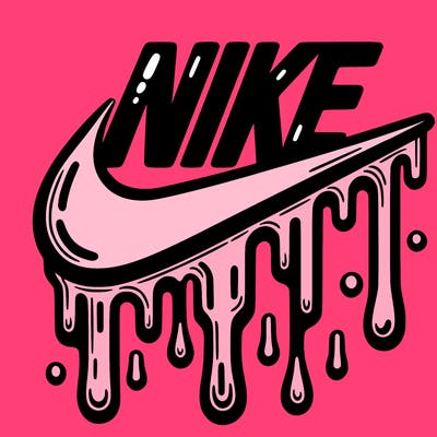 dripping nike logo
