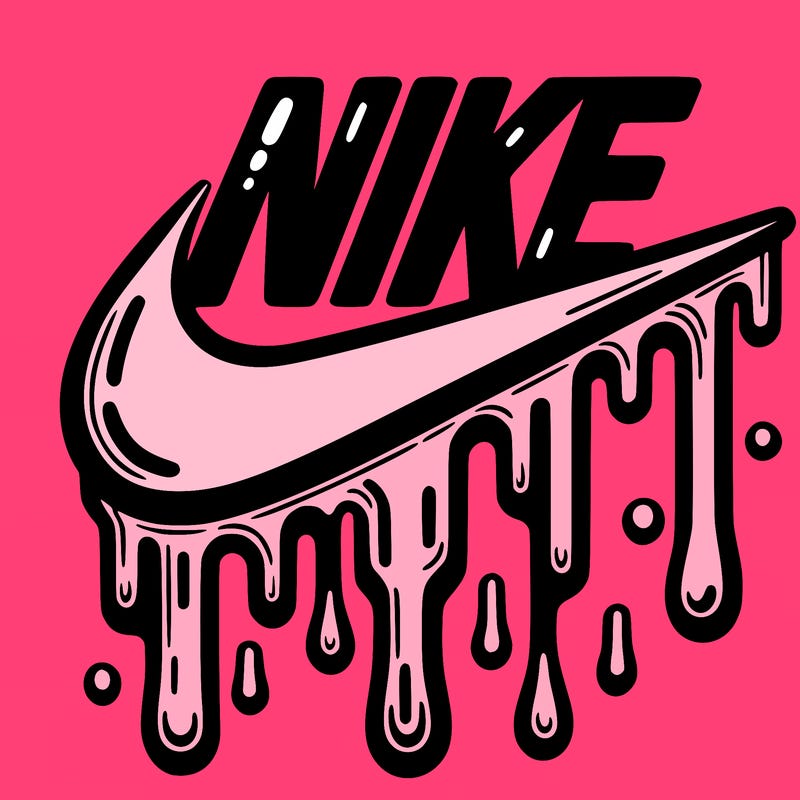 dripping nike logo