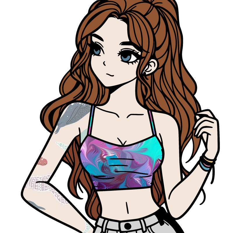 girl in crop top