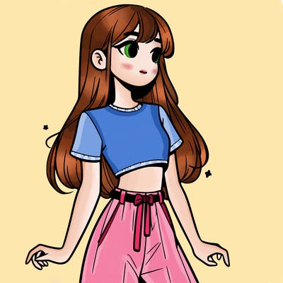 girl in a cute crop top