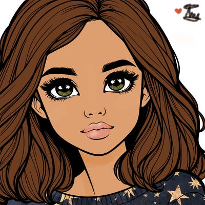 realistic girl whith cute eyes