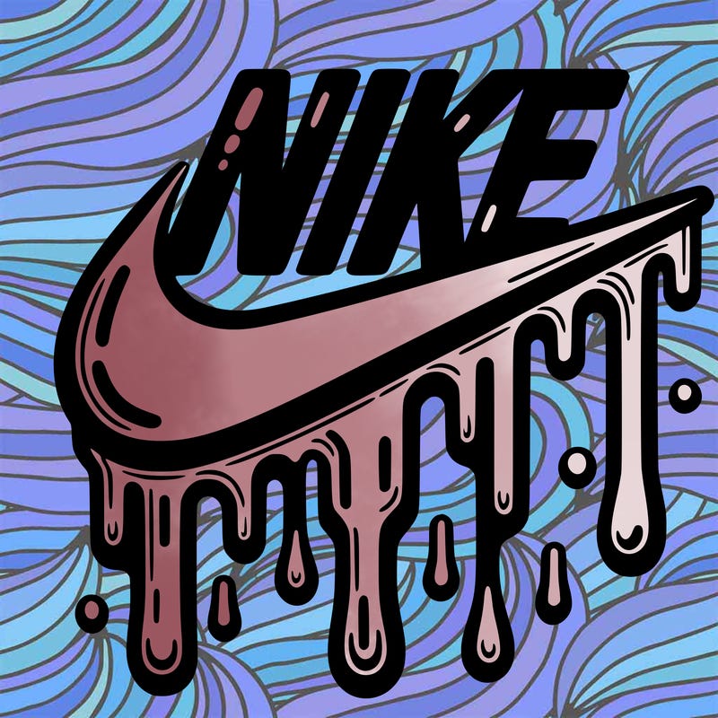 dripping nike logo