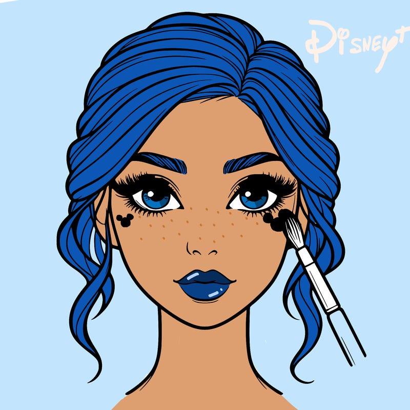 realistic person with makeup