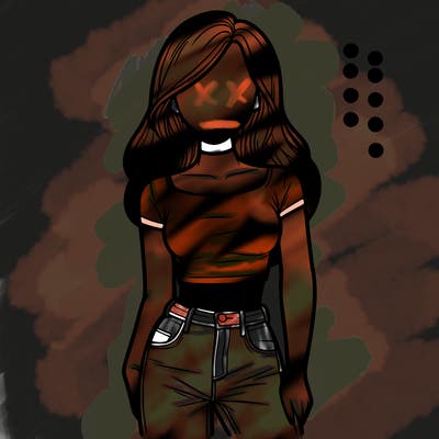 girl with a crop top and jeans