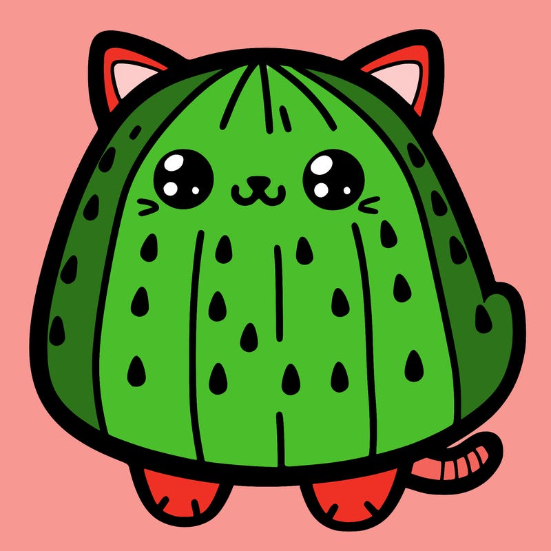 watermelon cat