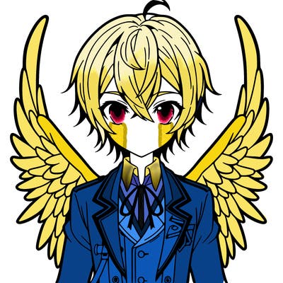 anime boy with wings