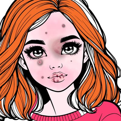 realistic girl whith cute eyes