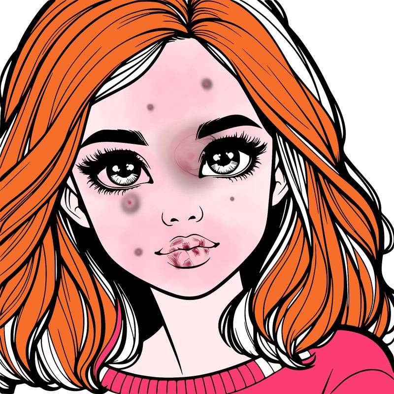 realistic girl whith cute eyes